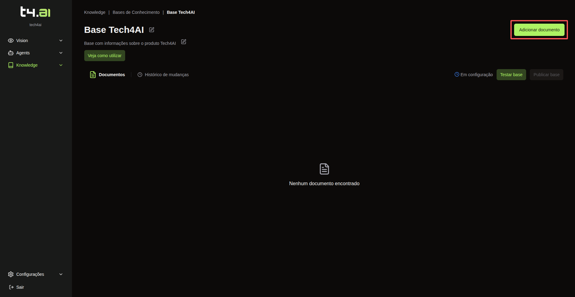 Botão Adicionar Documento