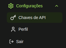 Configurações Chaves de API
